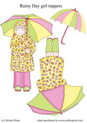 Rainy Day Girl Toppers Sheet