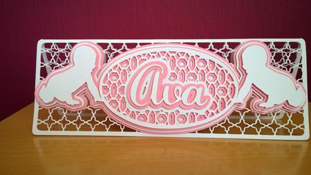 Ava Name Plaque Card