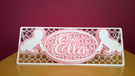 Ella Name Plaque Card