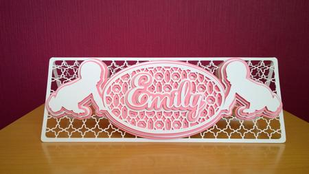 Emily Name Plaque Card