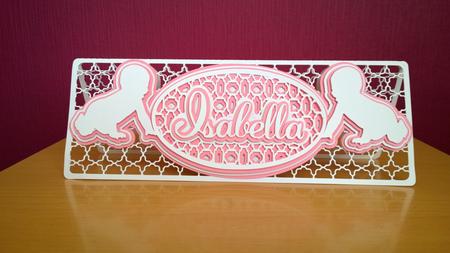 Isabella Name Plaque Card