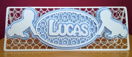 Lucas Name Plaque Card