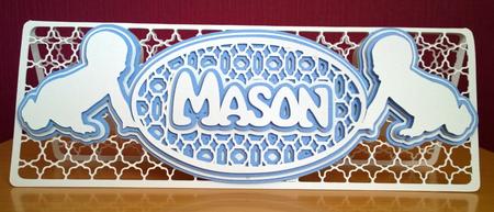 Mason Name Plaque Card