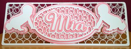 Mia Name Plaque Card