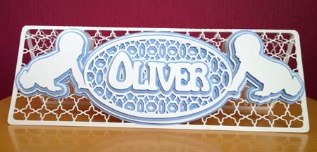 Oliver Name Plaque Card