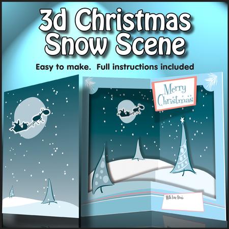 3D Christmas Snow Scene