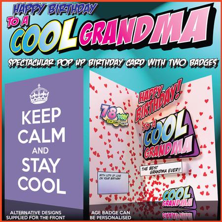 Cool Grandma Pop Up Birthday Card