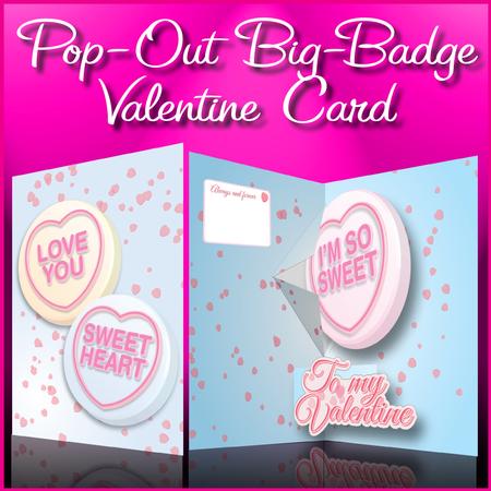 Sweet Valentine Big Badge Card