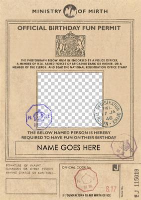 Birthday Fun Permit