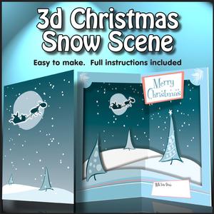 3D Christmas Snow Scene