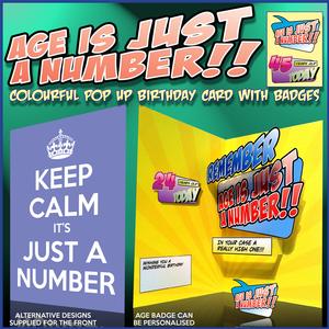 Age is Just a Number Pop Up Birthday Card