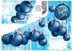 Blue Christmas Balls Cascade