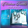 3D Blue Christmas Baubles