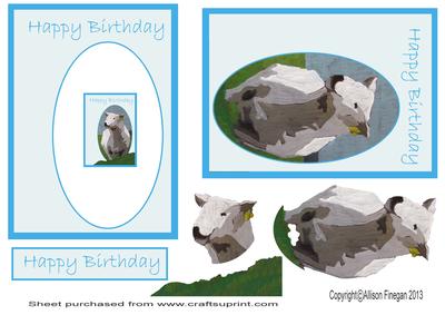 Happy Birthday with Dorset Sheep