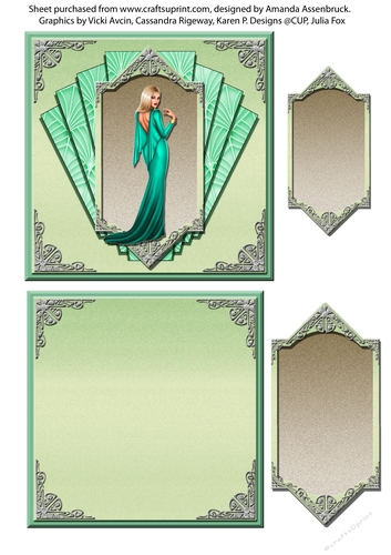 Art Deco Cassie 1 - 5 inch Quick Card 