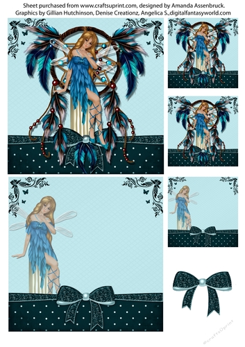 Dream Fairy 5x5 inch Easel Card 1