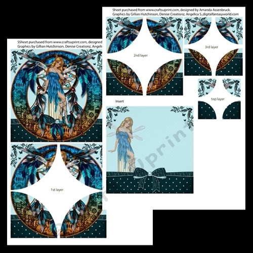 Nouveau Fairy 5x5 inch Tunnel Card