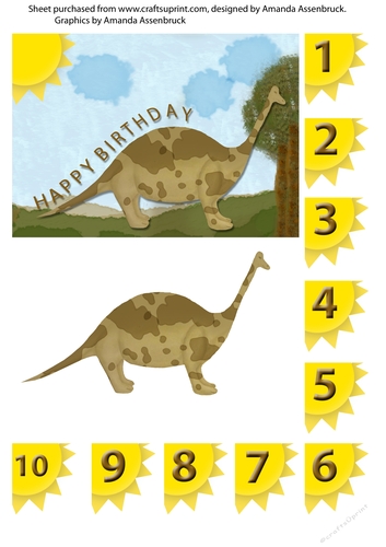 Dinosaur Quick Card 1 A6