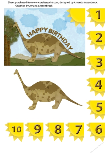 Dinosaur Quick Card 2 A6