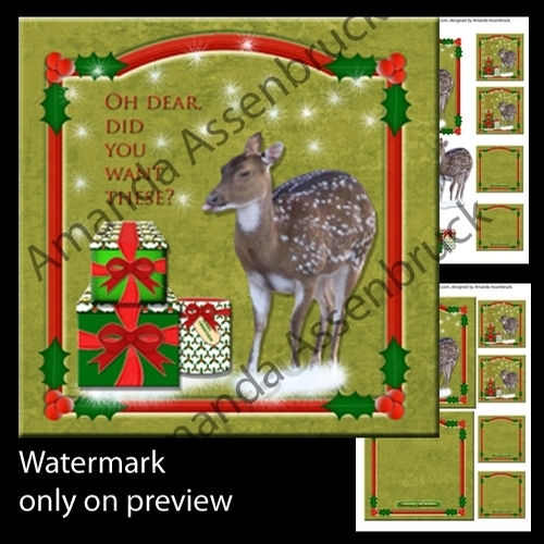 Oh Dear Deer Christmas Decoupage Kit 1