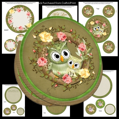 Owl Rocker Card Kit 2 Greens