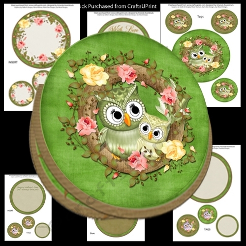 Owl Rocker Card Kit 3 Greens