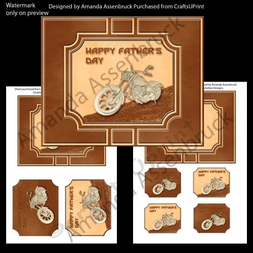 Born to Ride Faux Layered Fathers Day Motorbike Kit 1