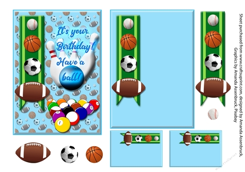Its your Birthday, Have a Ball Quick Card 1