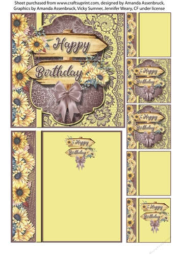 Sunflower Birthday Quick Card 1