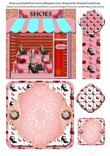 What a girl needs Shoe Shop 5x5 Quick Card