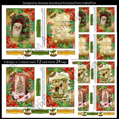 Traditional Christmas 5 x 7 Card Front Bumper Kit 1