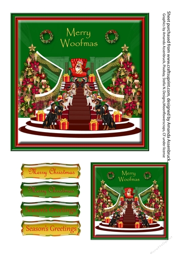 Christmas Staircase Dogs Merry Woofmas 6 inch
