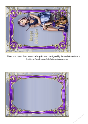 Blue Birthday Lady 2 - Violin