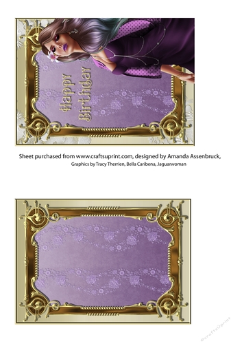 Pretty Purple Lady Birthday