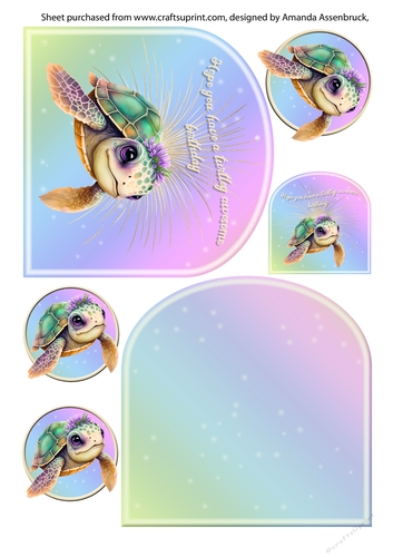 Turtley Awesome Birthday 5 inch card 1