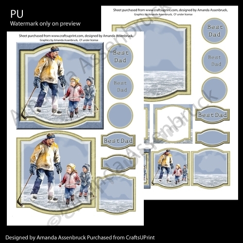 Ice Hockey Dad and kids 5 inch Kit 1