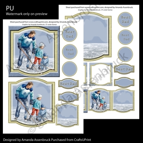 Ice Hockey Dad and kids 5 inch kit 2