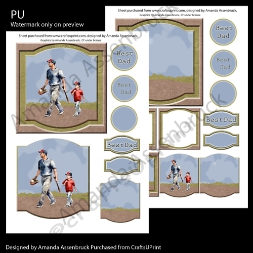 Baseball Dad and kids 5 inch kit 2
