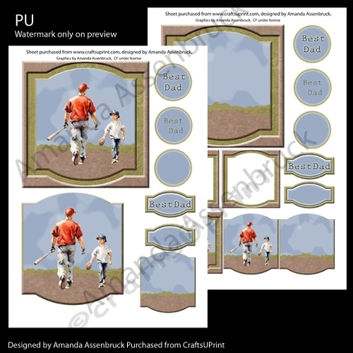 Baseball Dad and kids 5 inch kit 1