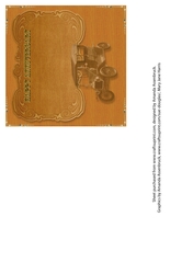 Insert for Sepia Model T Ford Male Anniversary Card A4 sheet with Decoupage