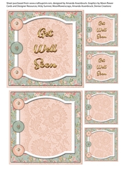 Pastel Brad Floral Get Well Soon 5x5 Quick Card 1