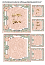 Pastel Brad Floral With Love 5x5 Quick Card 1
