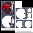 Denim Hotrod 50s Pinup 5 Inch Card Kit 2