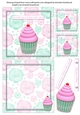 Rose Cupcake 5x5 inch Quick Card 1