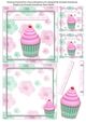 Hibiscus Cupcake 5x5 inch Quick Card 1