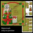 Sorry Tiger Christmas Decoupage Kit 1