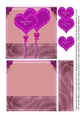 Valentines Hearts and Roses 5 Inch Quick Card Purple 1