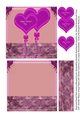 Valentines Hearts and Roses 5 Inch Quick Card Purple 3