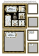 Girly things 5x5 inch Birthday Black and Gold