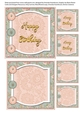 Pastel Brad Floral Happy Birthday 5x5 Quick Card 1